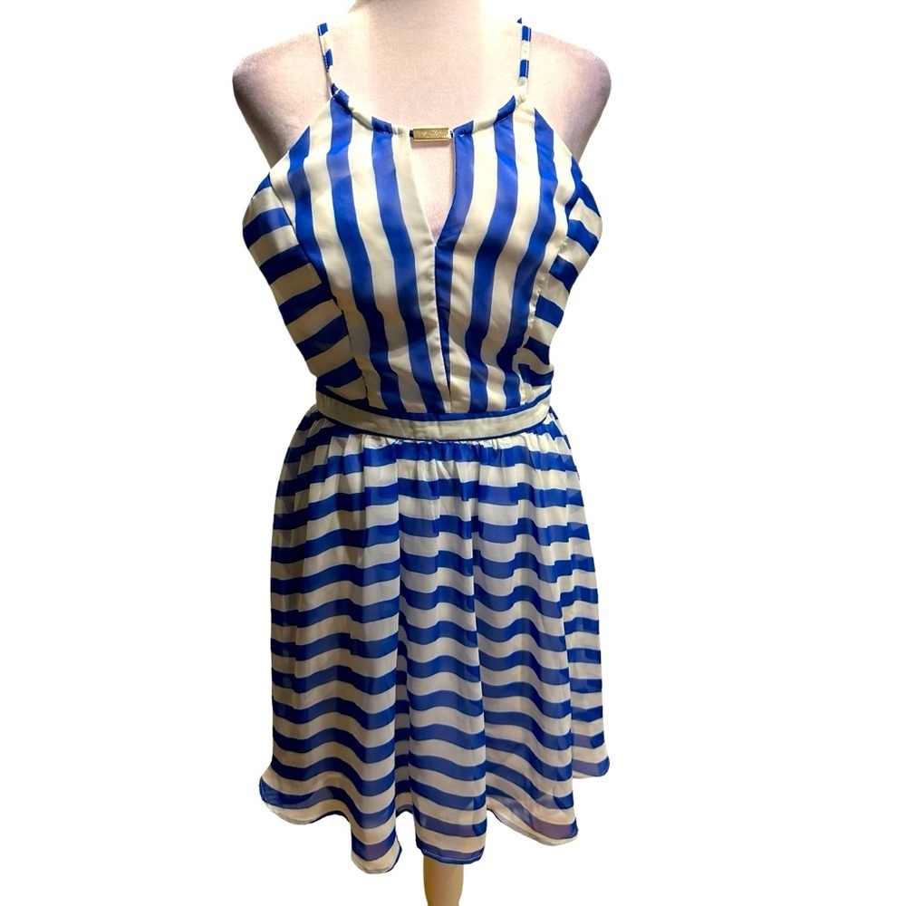 Marineblu blue/white mini dress size M